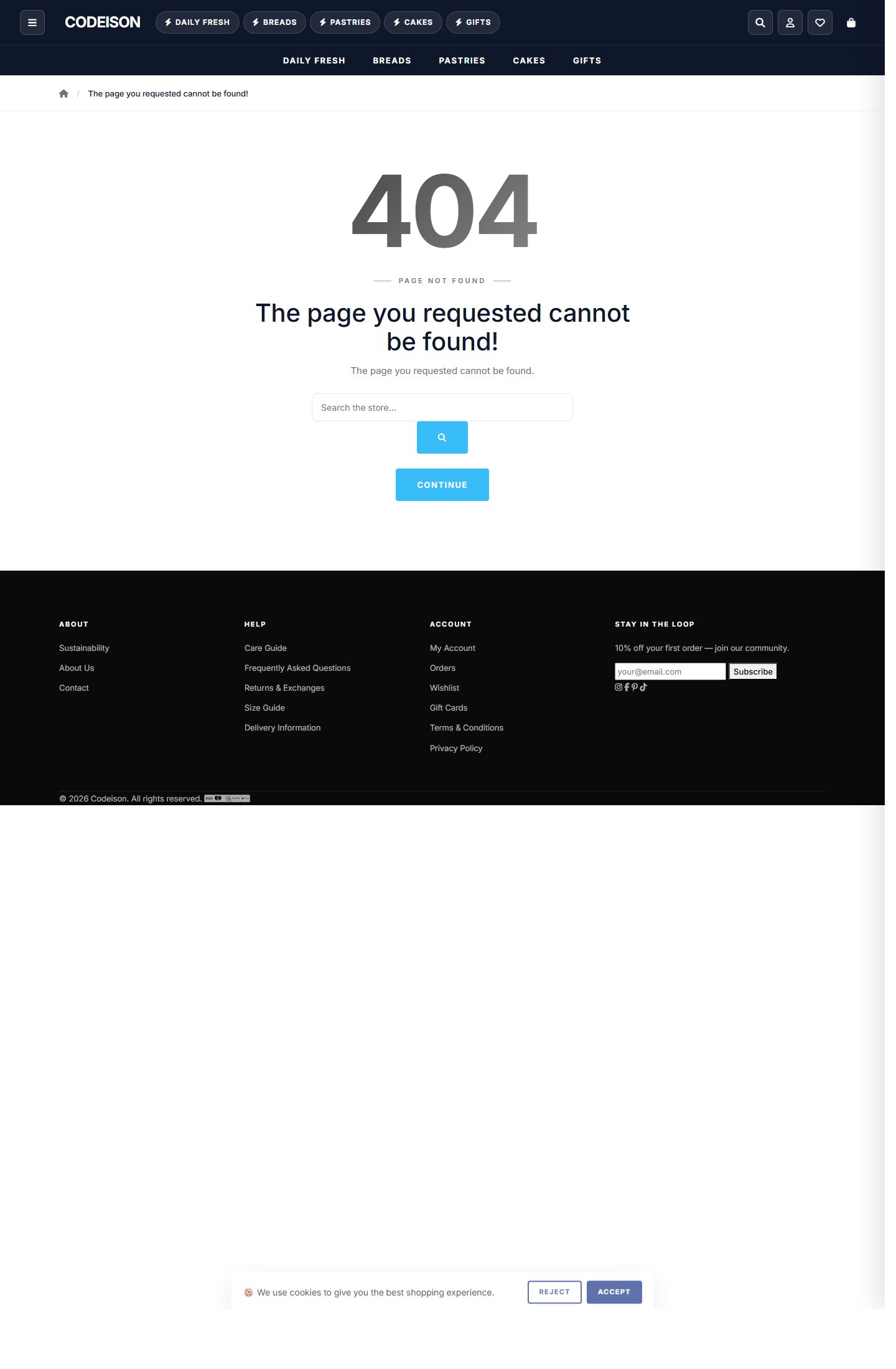 Mobile-First Food OpenCart Theme - Bakery Artisan/Bold screenshot 3