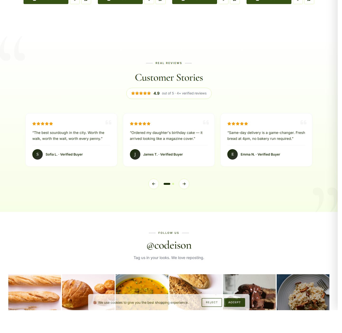 OpenCart 4 Theme for Food: Bakery Artisan Pack, Clean Header screenshot 5