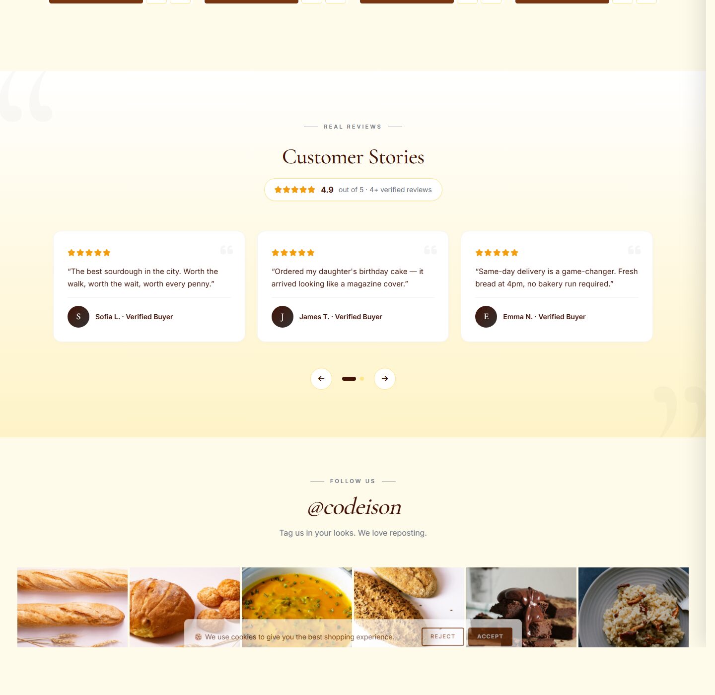 Sell Food Online: Bakery Artisan OpenCart 4 Theme (Editorial Layout) screenshot 5