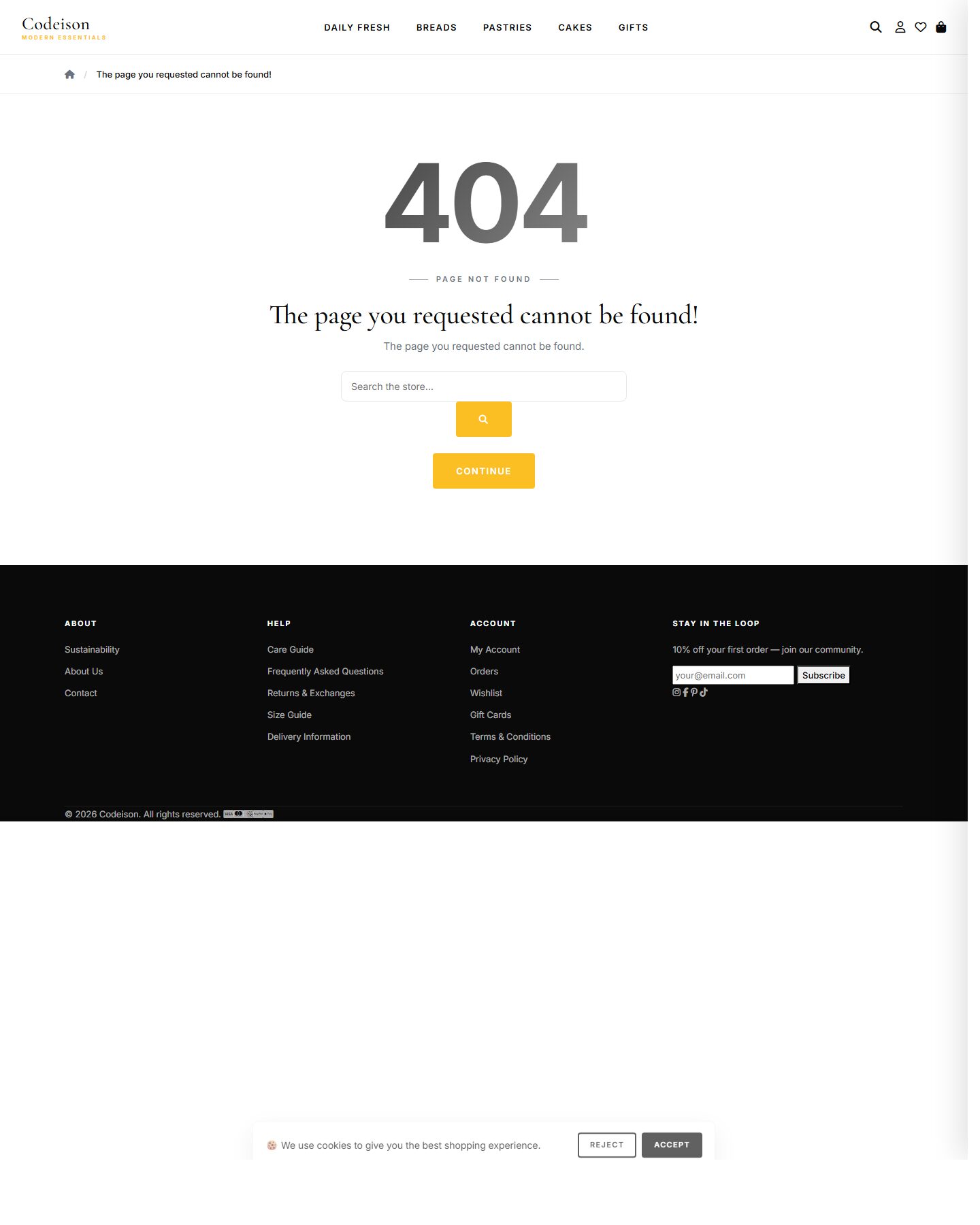Modern-First OpenCart Theme for Food Brands - Bakery Artisan screenshot 2
