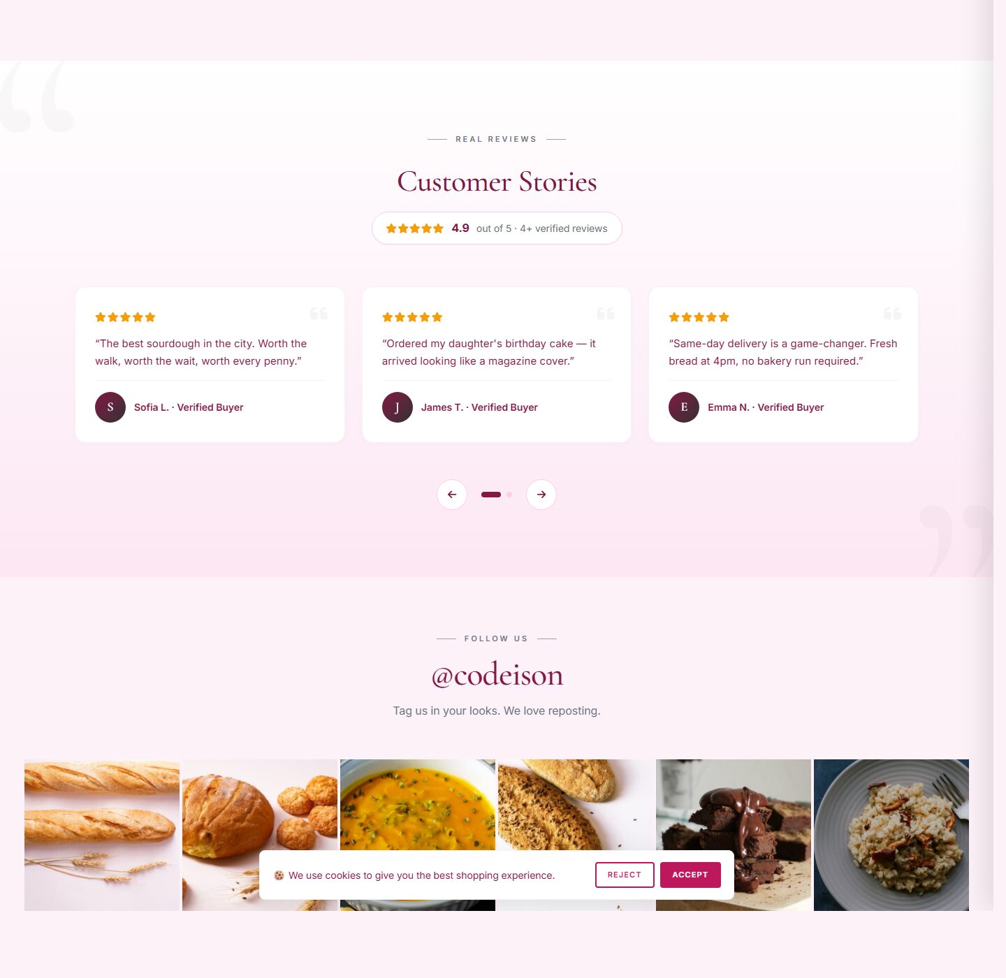 Food Boutique OpenCart Theme | Bakery Artisan Soft Design screenshot 5