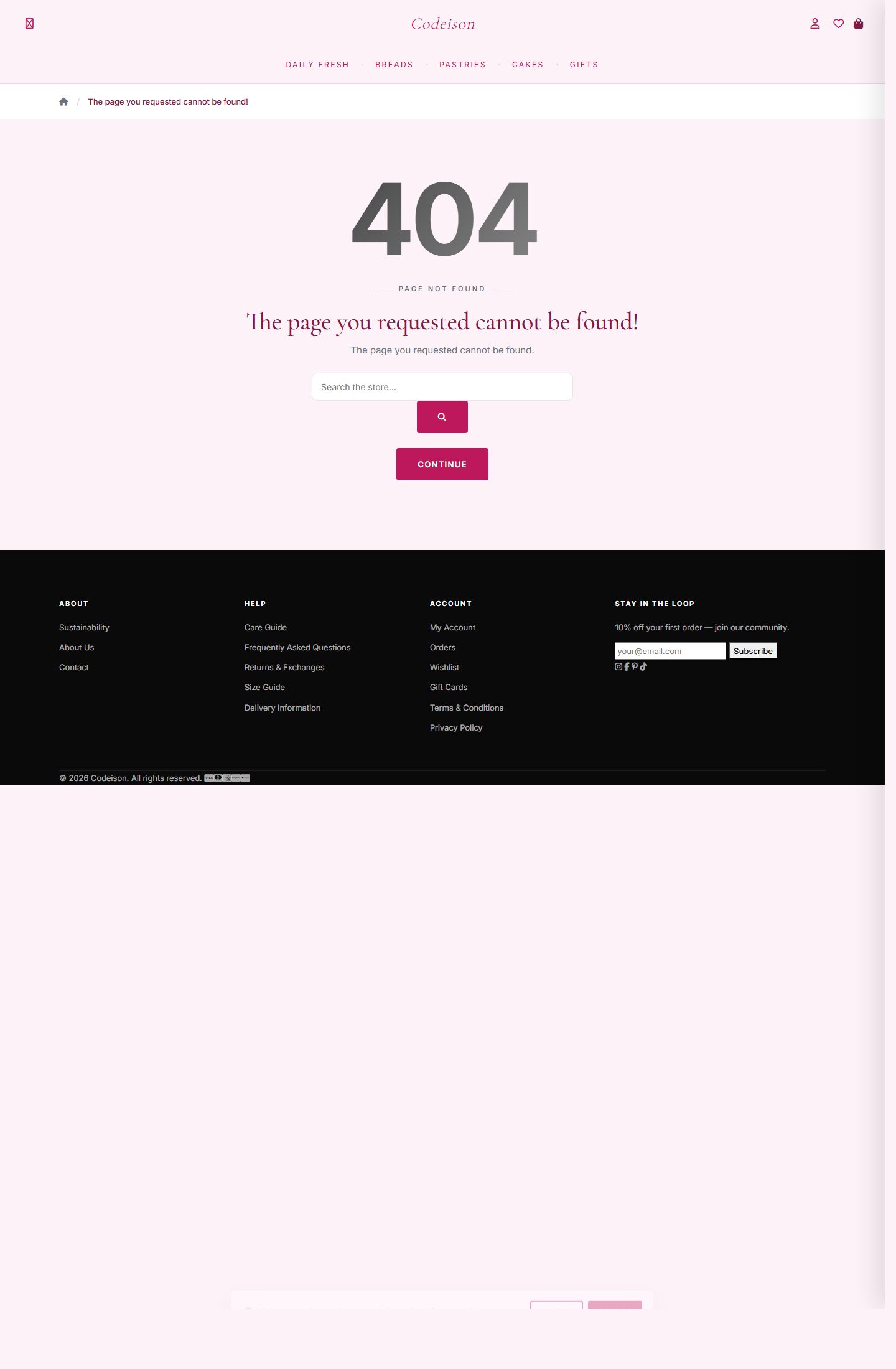 Food Boutique OpenCart Theme | Bakery Artisan Soft Design screenshot 3