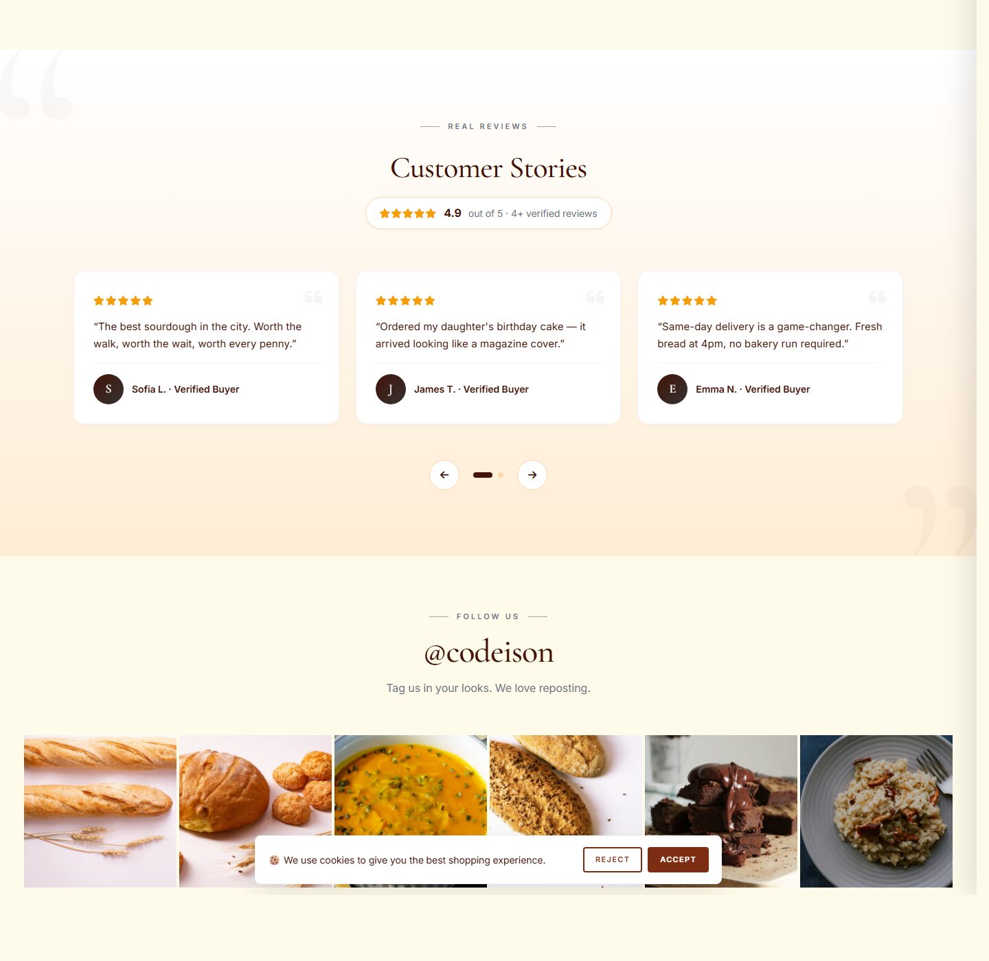 Conversion-Ready Food Theme - Bakery Artisan Warm Edition screenshot 5
