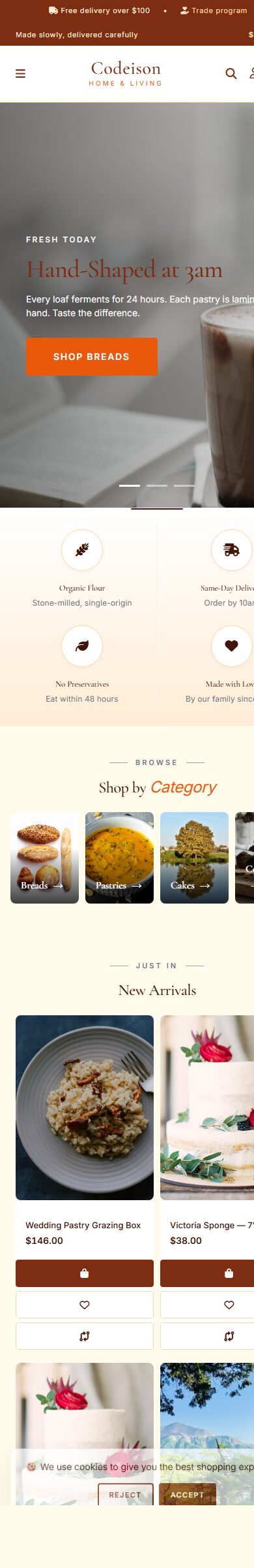 Conversion-Ready Food Theme - Bakery Artisan Warm Edition screenshot 6