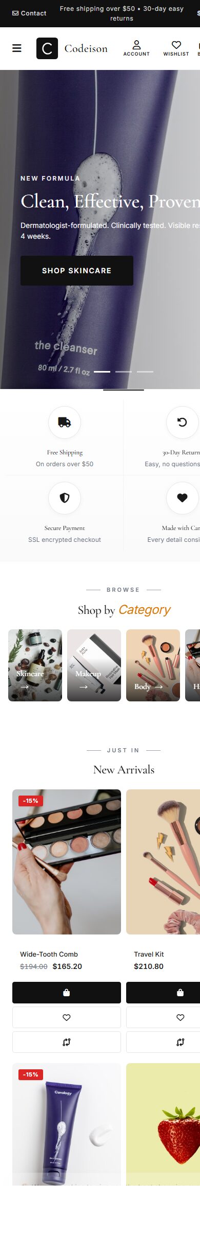 Beauty Clean OpenCart 4 Theme - Classic Layout for Beauty Stores screenshot 6