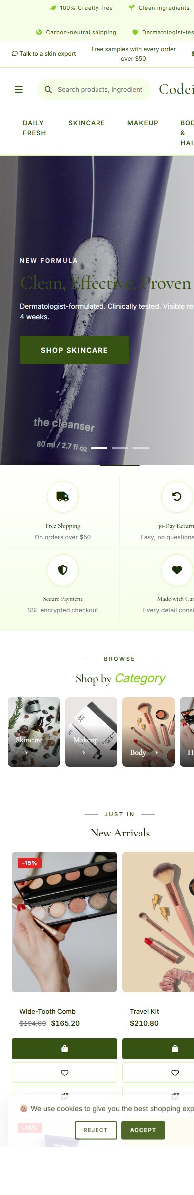 Sell Beauty Online: Beauty Clean OpenCart 4 Theme (Clean Layout) screenshot 6