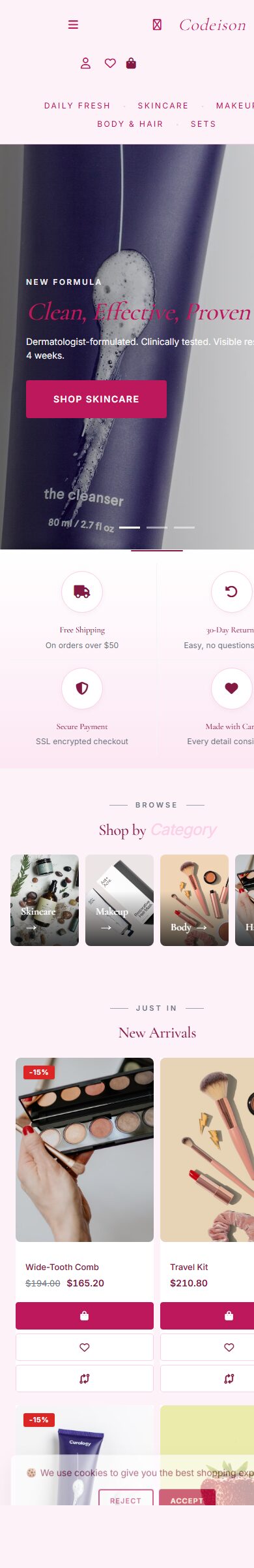 Beauty Storefront Theme - Beauty Clean/Soft for OpenCart 4 screenshot 6