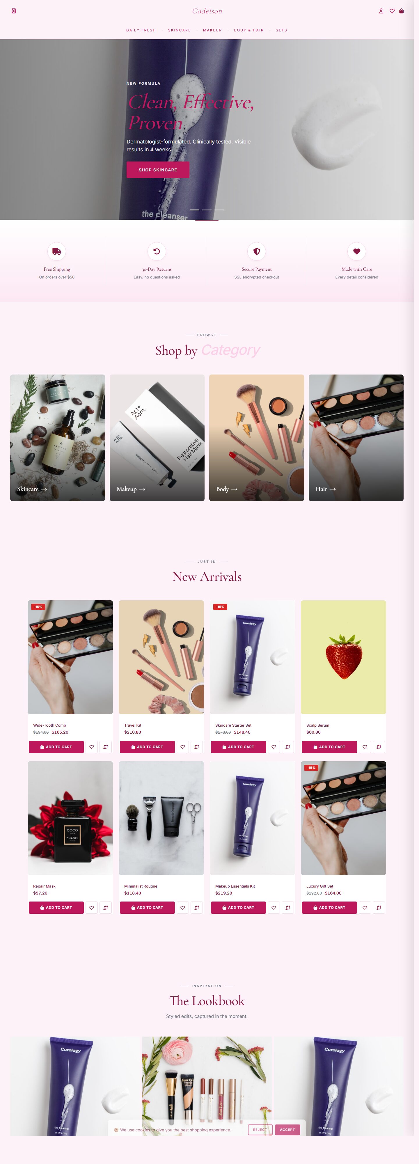 Beauty Storefront Theme - Beauty Clean/Soft for OpenCart 4