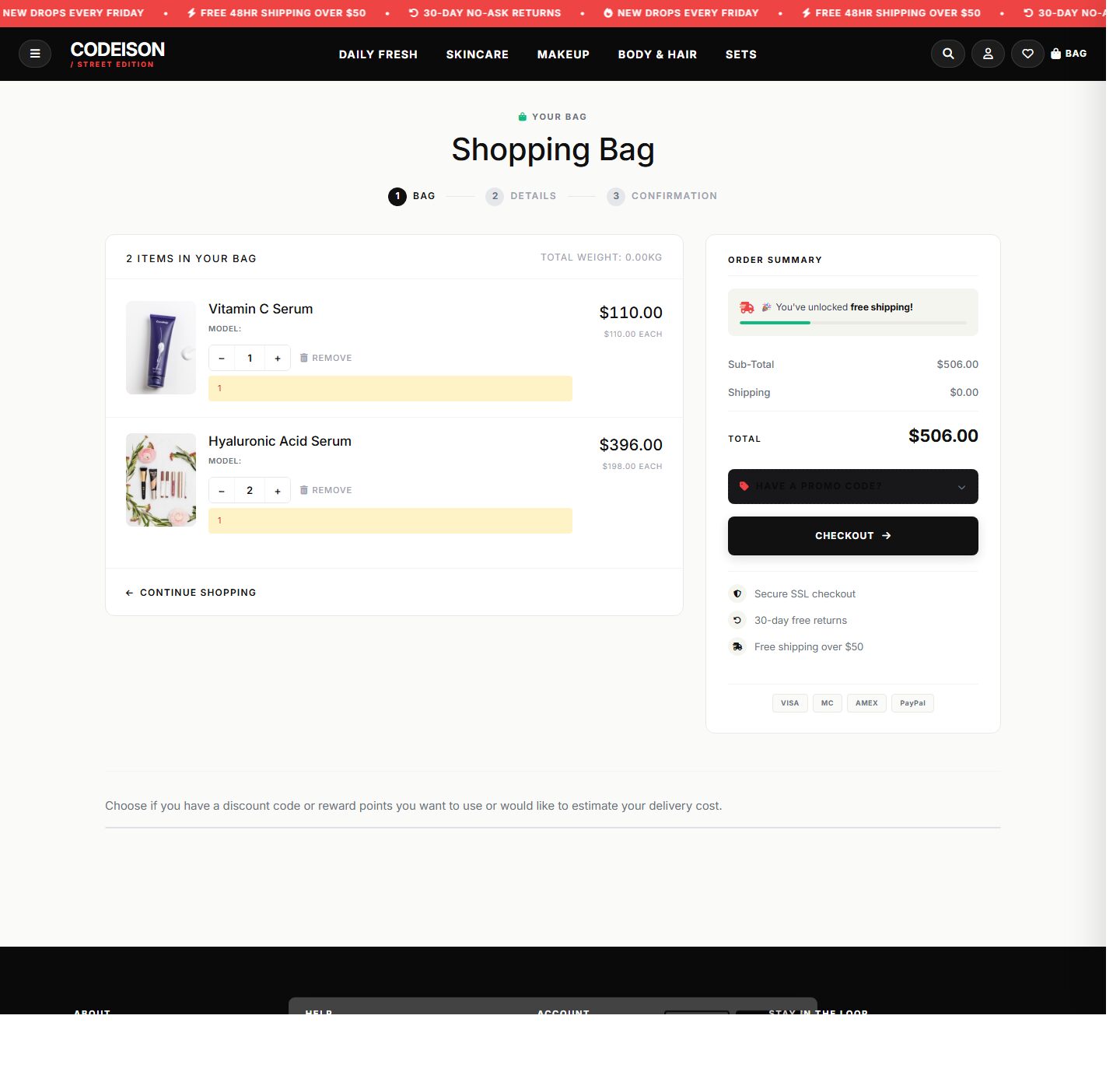 OpenCart 4 Beauty Template - Beauty Clean with Street Header screenshot 4