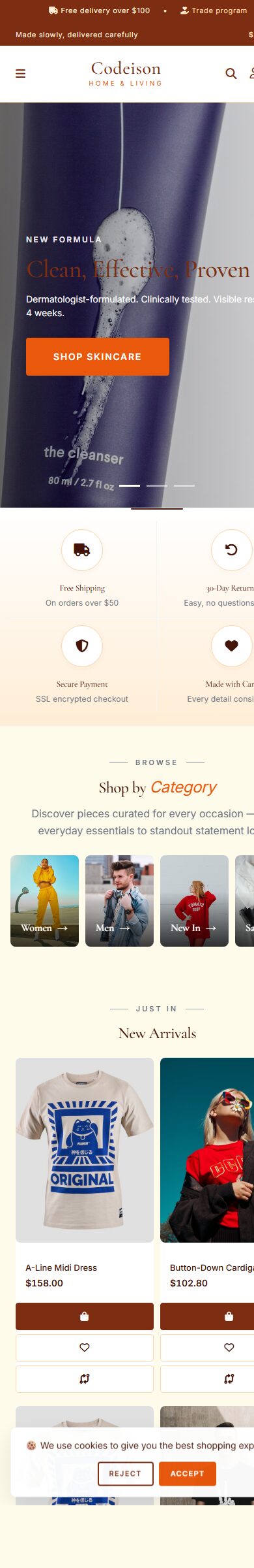 Warm-First OpenCart Theme for Beauty Brands - Beauty Clean screenshot 6