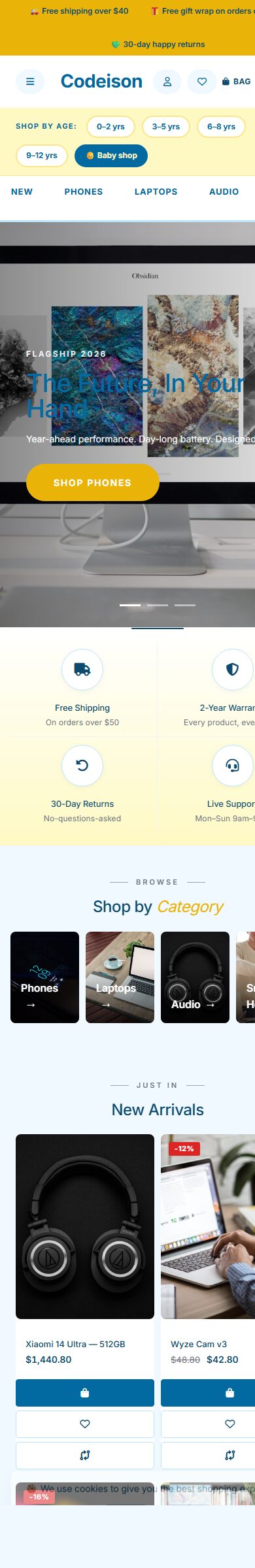 OpenCart 4 Electronics Template - Electronics Tech with Bright Header screenshot 6