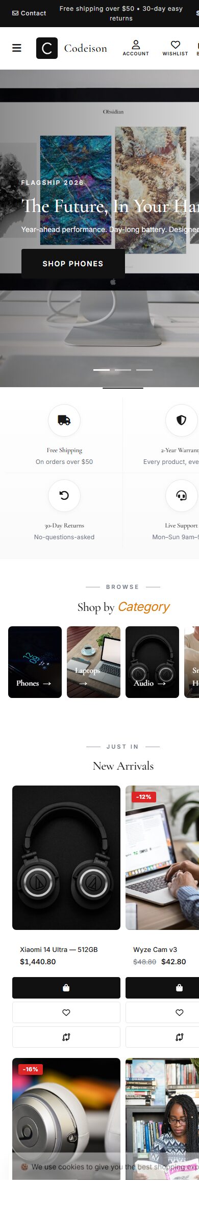 Electronics Boutique OpenCart Theme | Electronics Tech Classic Design screenshot 6
