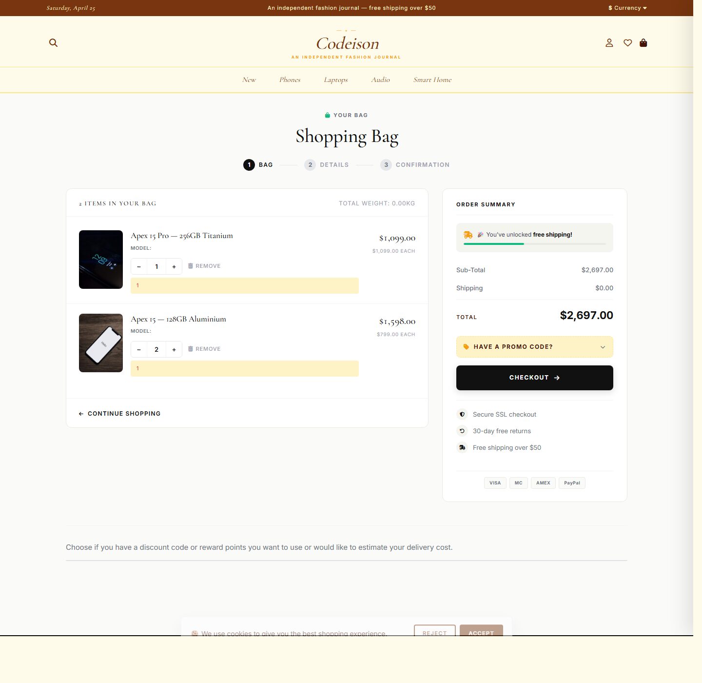 OpenCart 4 Theme for Electronics: Electronics Tech Pack, Editorial Header screenshot 4