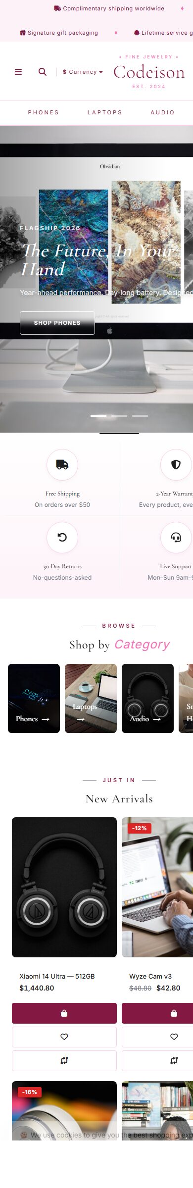 Mobile-First Electronics OpenCart Theme - Electronics Tech/Luxe screenshot 6