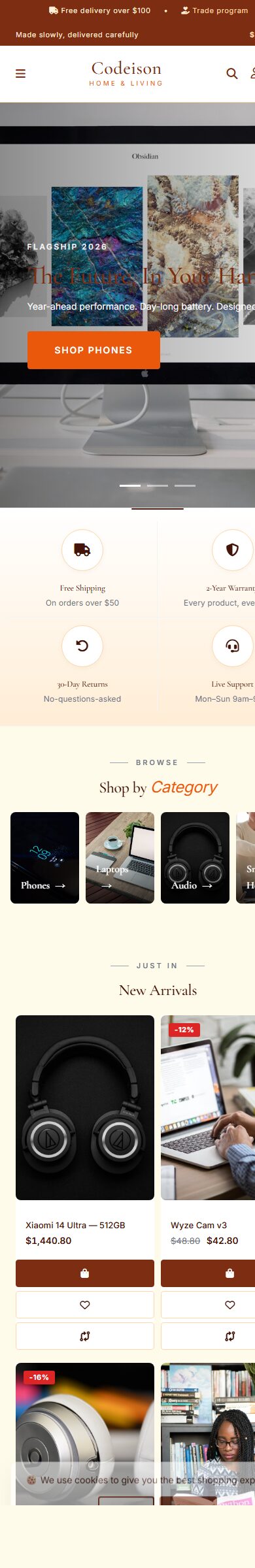 Premium Electronics Theme for OpenCart 4.1 | Electronics Tech Warm screenshot 6
