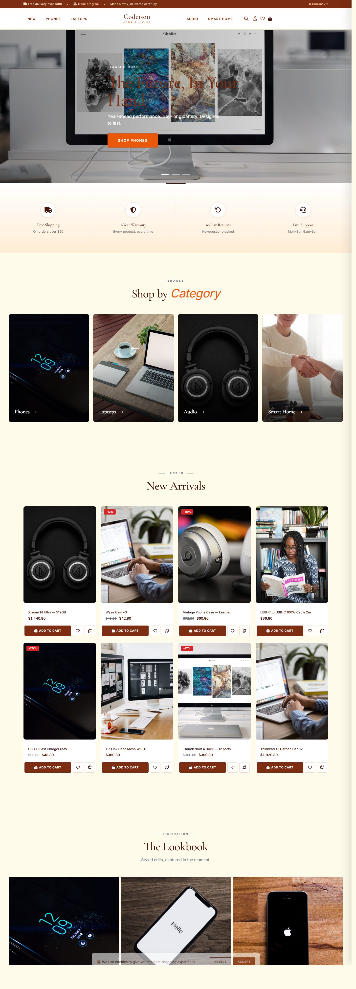 Premium Electronics Theme for OpenCart 4.1 | Electronics Tech Warm