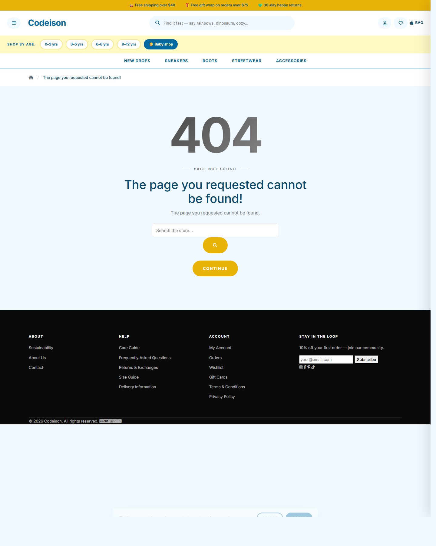 Footwear Street x Bright - Footwear OpenCart 4 Starter Theme screenshot 2