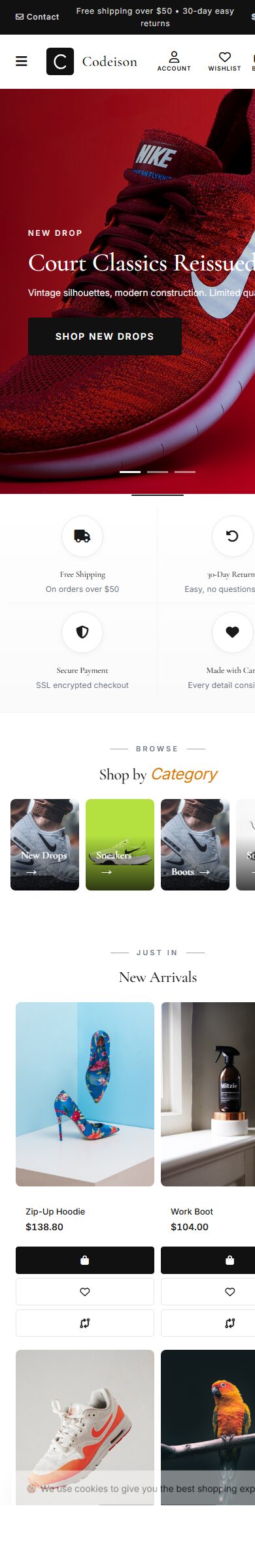 Footwear Street OpenCart 4 Theme - Classic Layout for Footwear Stores screenshot 6