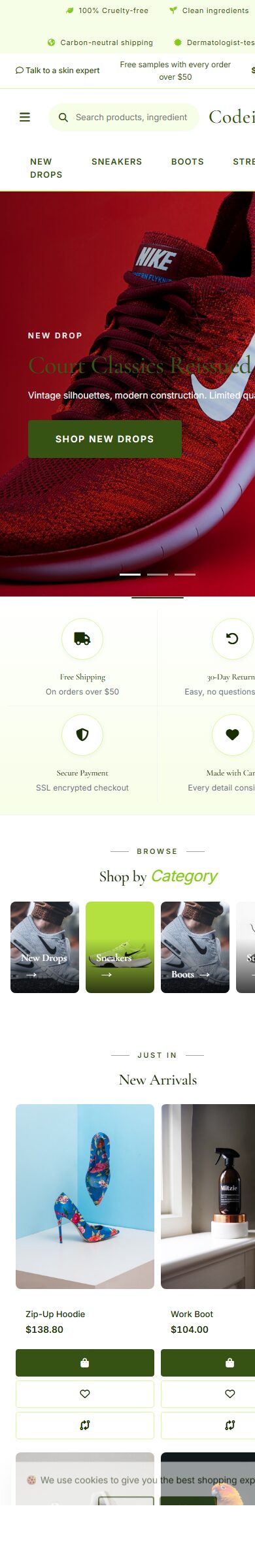 Sell Footwear Online: Footwear Street OpenCart 4 Theme (Clean Layout) screenshot 6