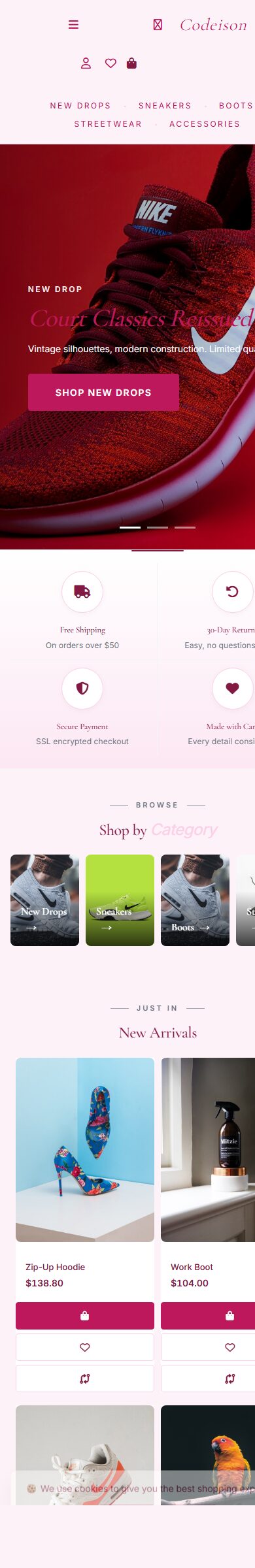 Footwear Storefront Theme - Footwear Street/Soft for OpenCart 4 screenshot 6