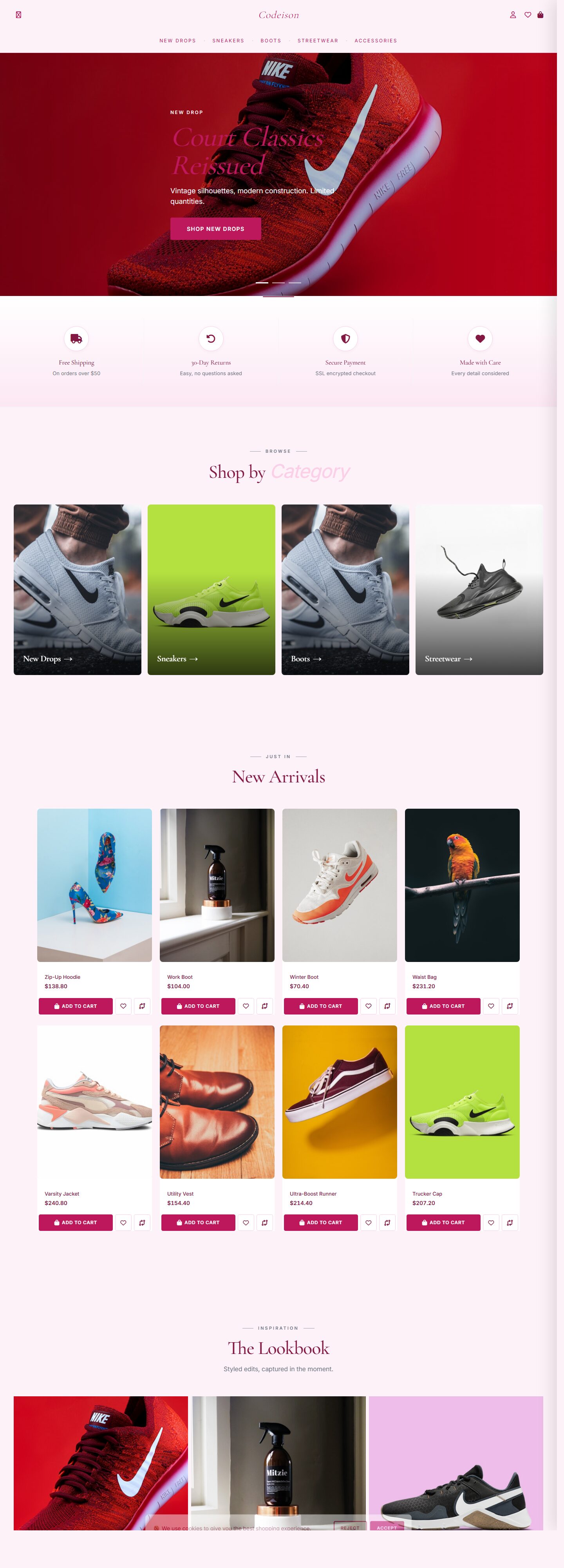 Footwear Storefront Theme - Footwear Street/Soft for OpenCart 4