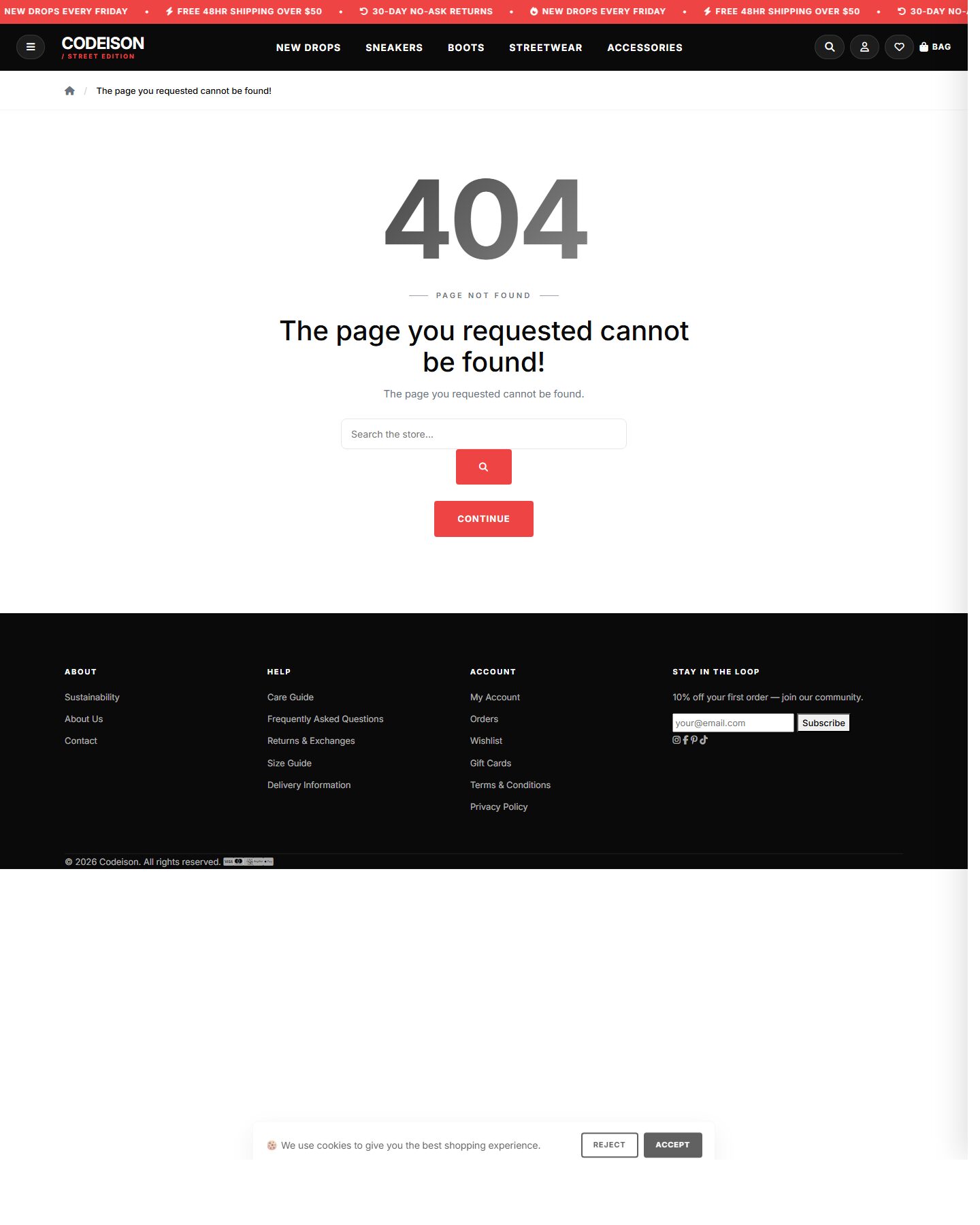 OpenCart 4 Footwear Template - Footwear Street with Street Header screenshot 2