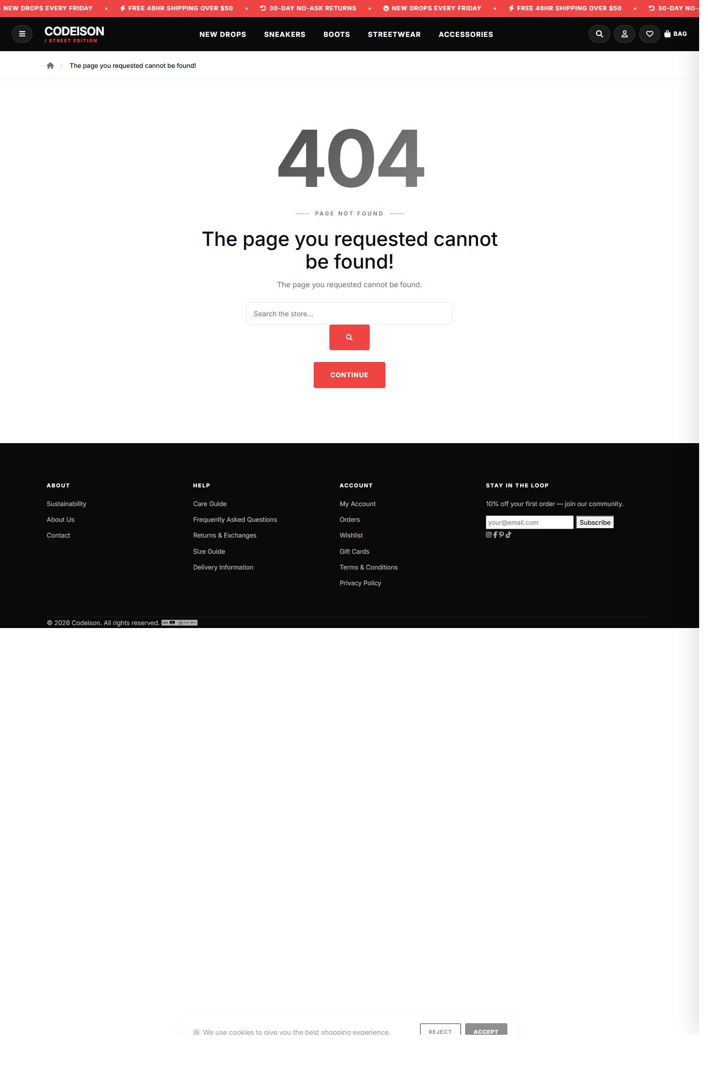 OpenCart 4 Footwear Template - Footwear Street with Street Header screenshot 3