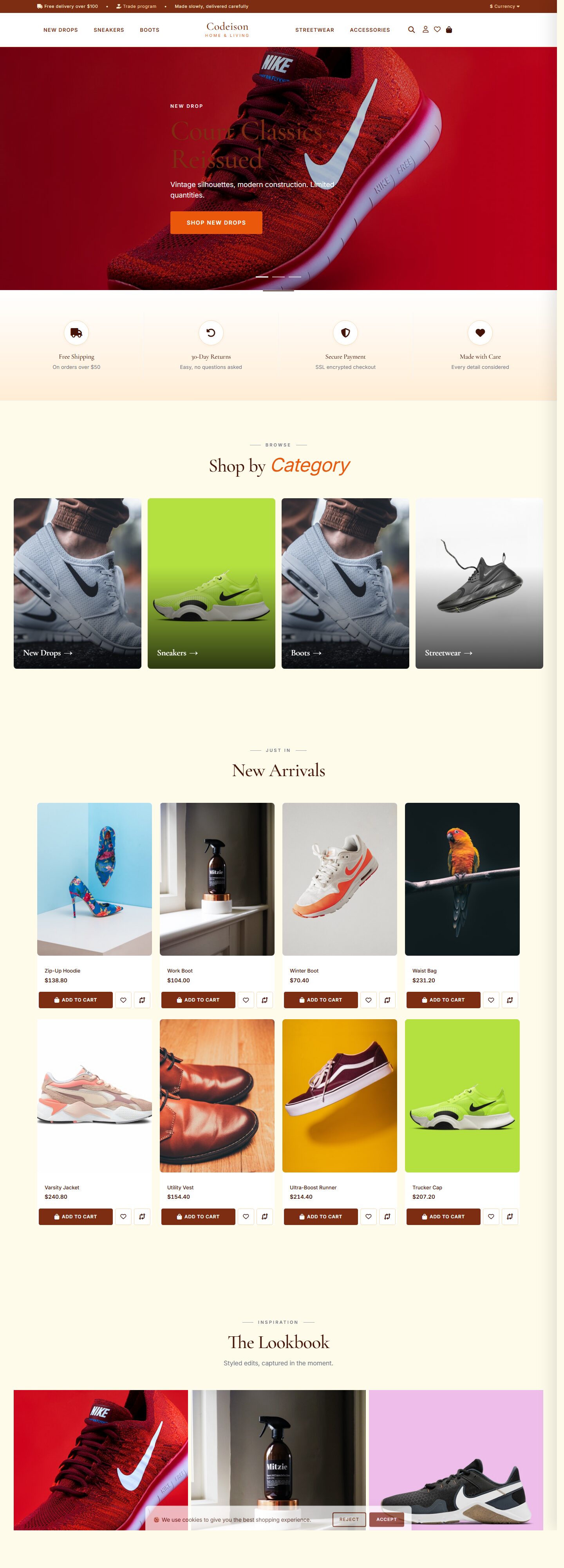 Warm-First OpenCart Theme for Footwear Brands - Footwear Street