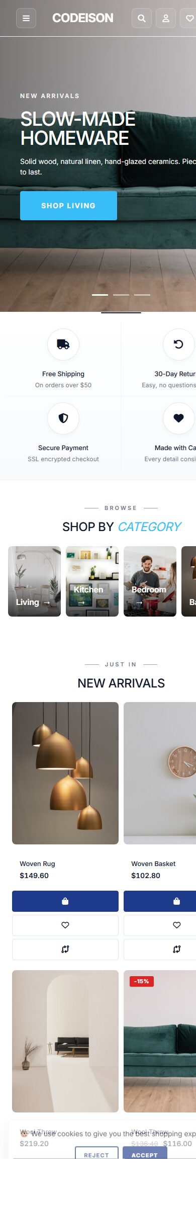 Homeware Warm: Bold-Style OpenCart Theme for Modern Homeware screenshot 6