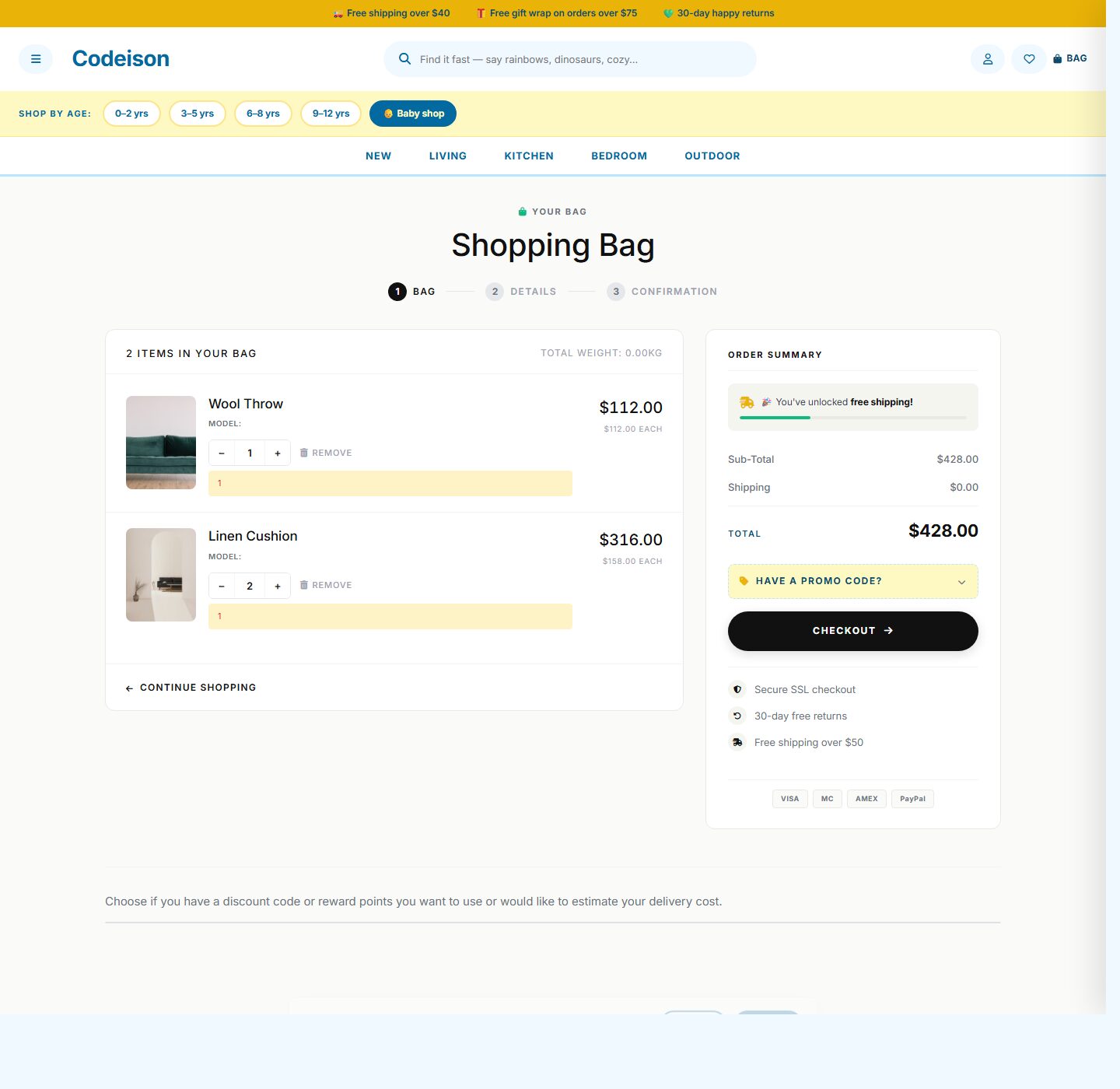 OpenCart 4 Homeware Template - Homeware Warm with Bright Header screenshot 4