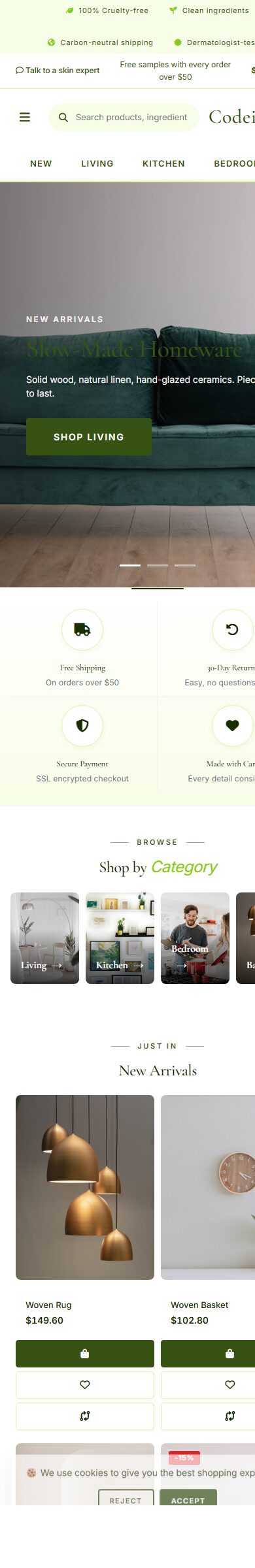 Clean Homeware Theme for OpenCart 4 - Homeware Warm Edition screenshot 6