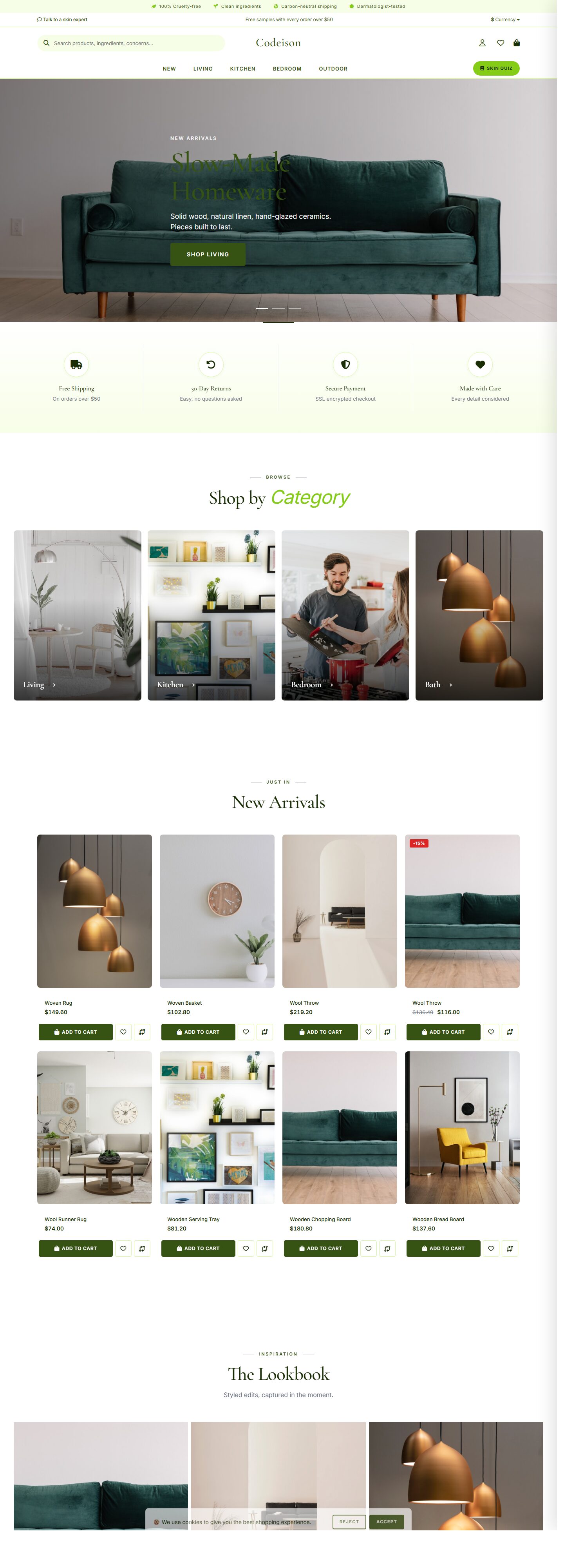 Clean Homeware Theme for OpenCart 4 - Homeware Warm Edition