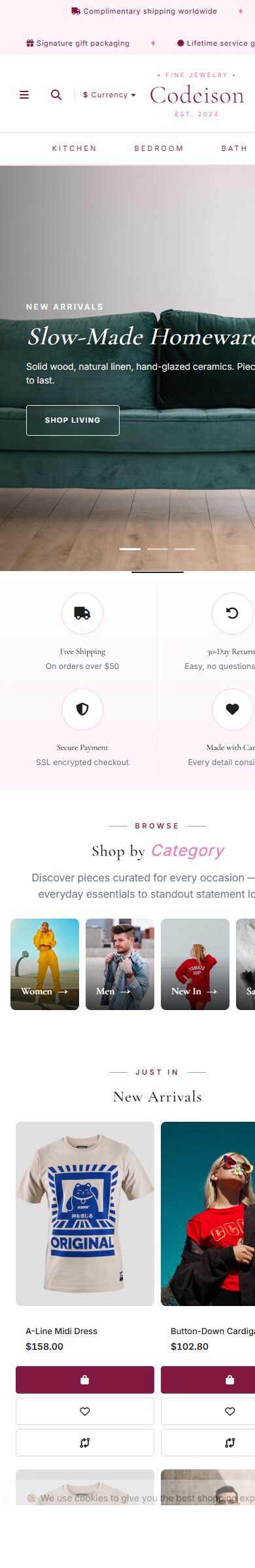 Mobile-First Homeware OpenCart Theme - Homeware Warm/Luxe screenshot 6