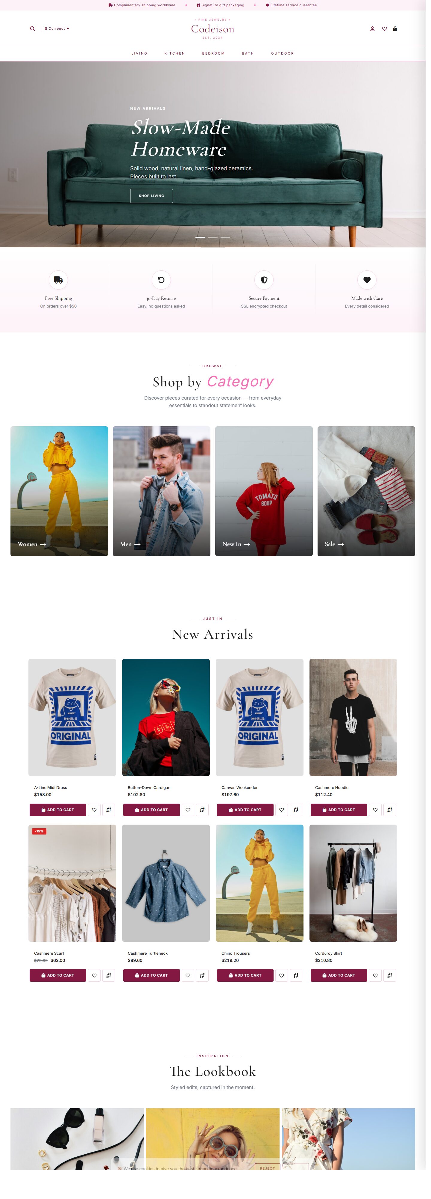 Mobile-First Homeware OpenCart Theme - Homeware Warm/Luxe