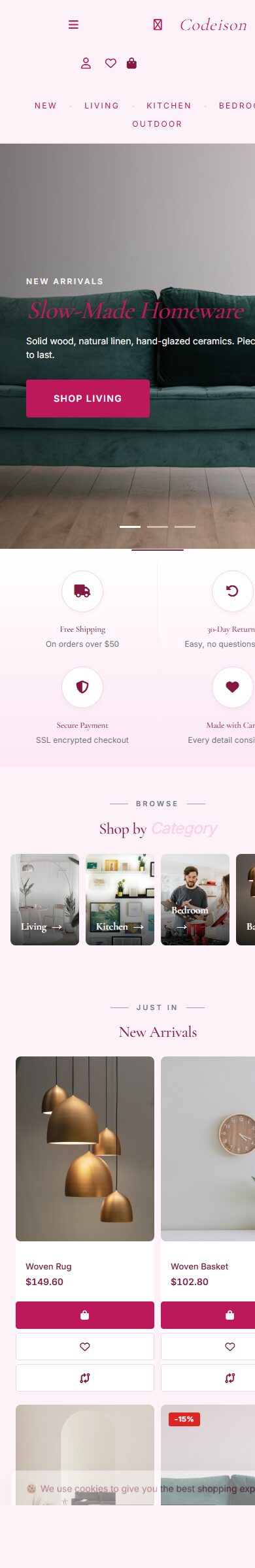 Homeware Warm OpenCart 4 Theme - Soft Layout for Homeware Stores screenshot 6