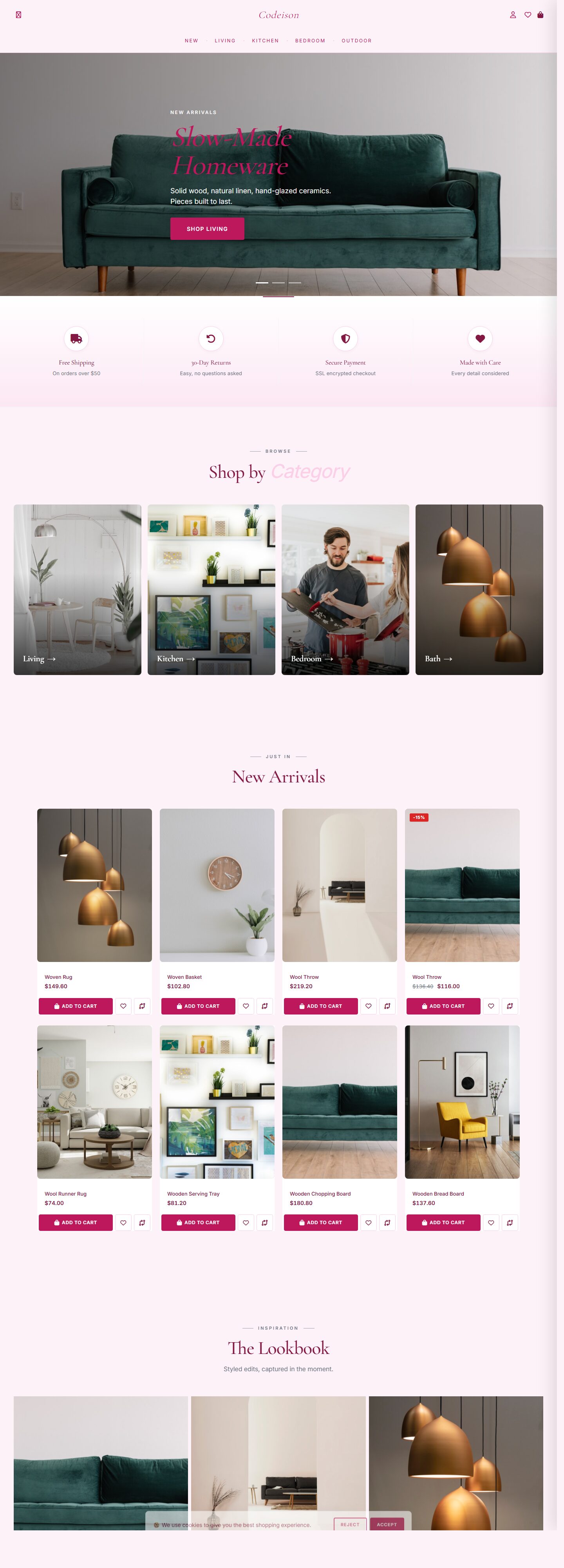 Homeware Warm OpenCart 4 Theme - Soft Layout for Homeware Stores