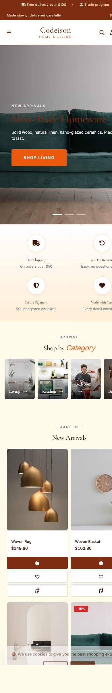 Premium Homeware Theme for OpenCart 4.1 | Homeware Warm Warm screenshot 6