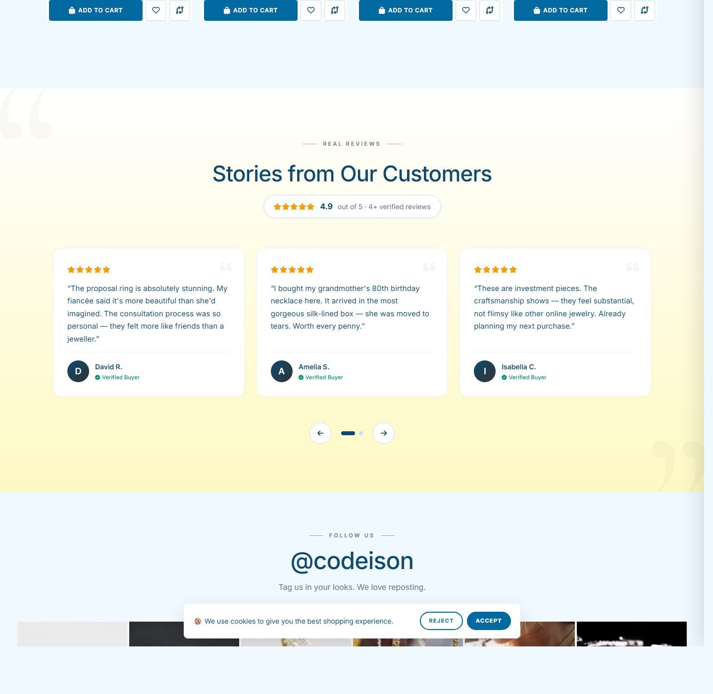 OpenCart 4 Jewelry Template - Jewelry Luxe with Bright Header screenshot 5