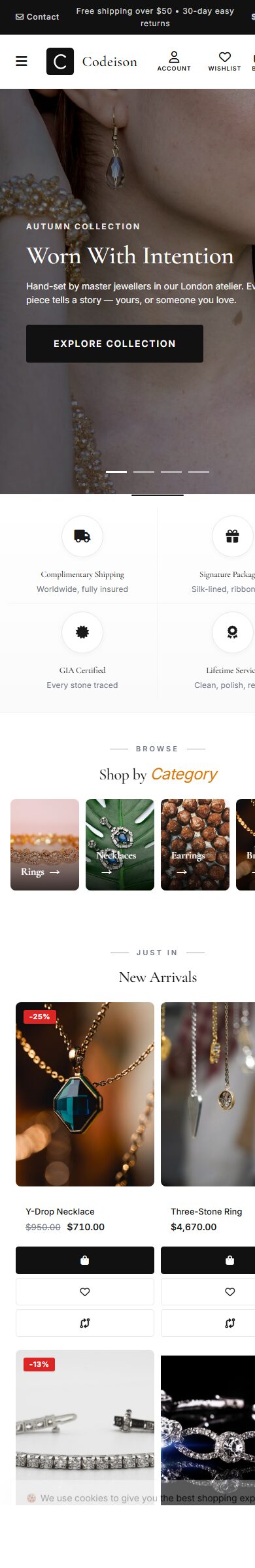 Jewelry Boutique OpenCart Theme | Jewelry Luxe Classic Design screenshot 6