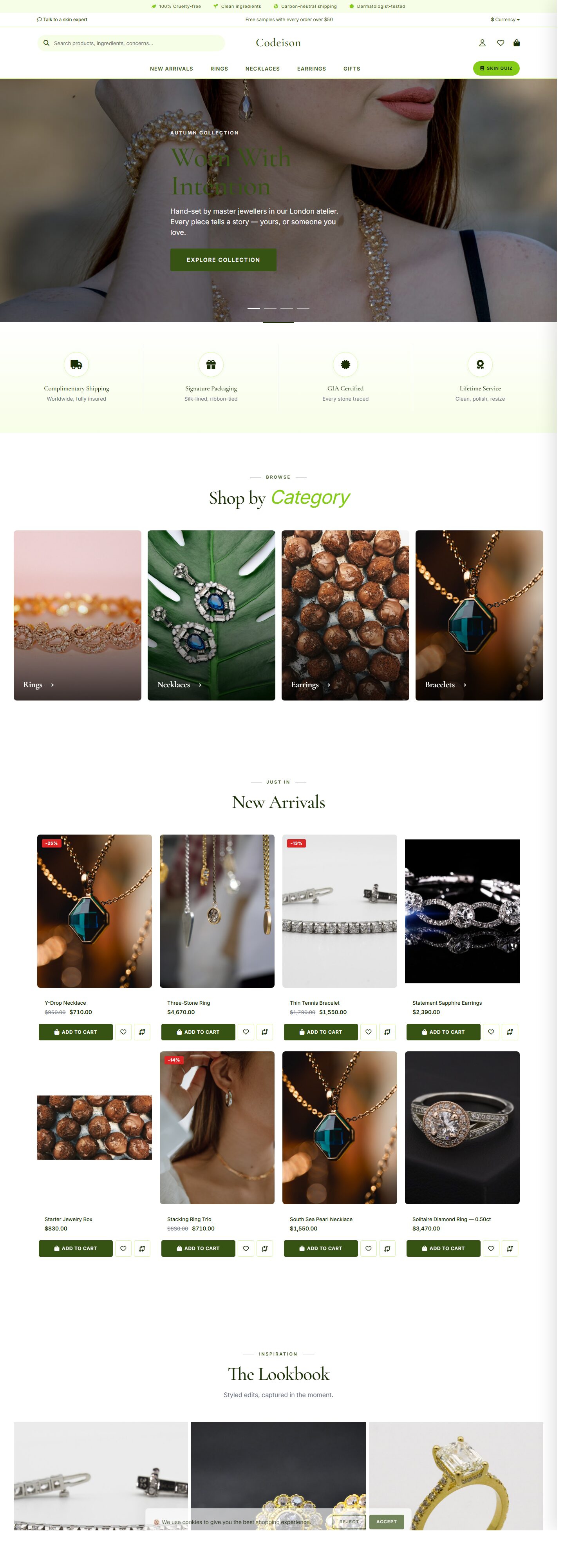 Clean Jewelry Theme for OpenCart 4 - Jewelry Luxe Edition