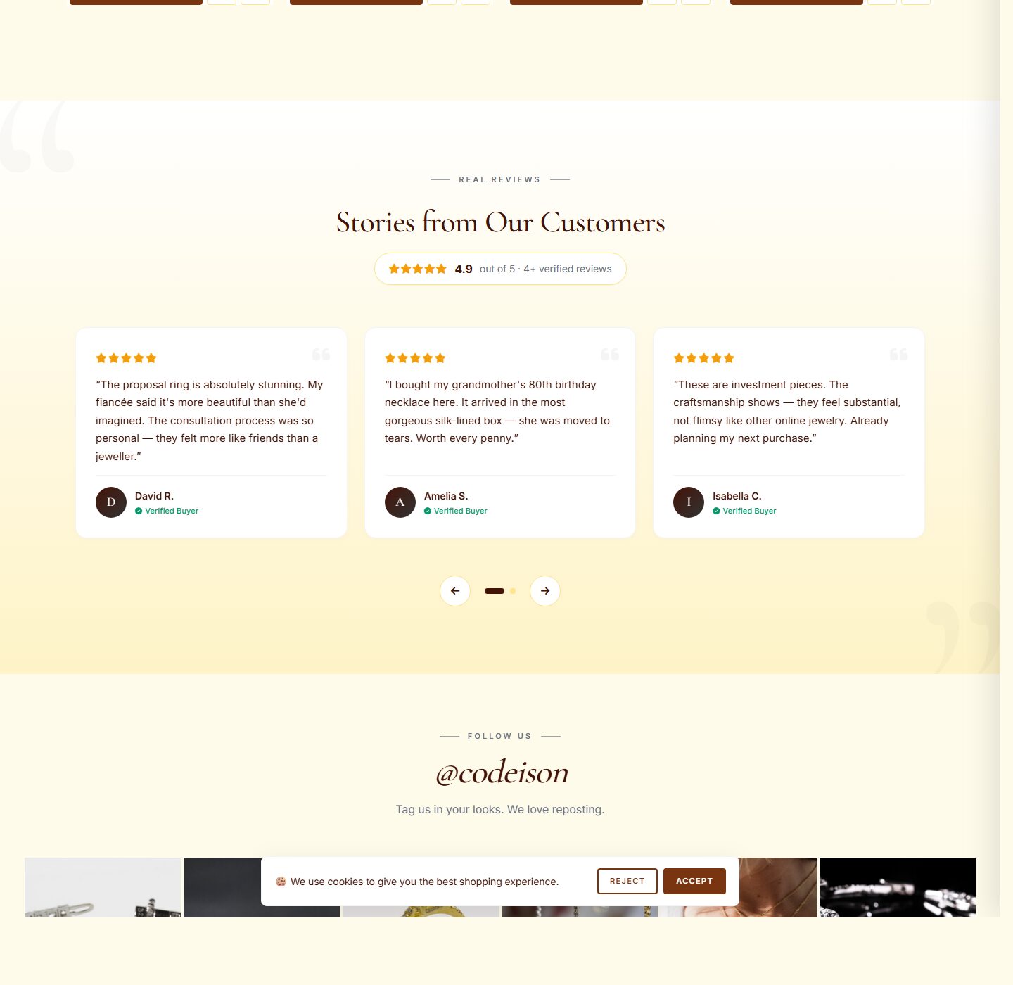 OpenCart 4 Theme for Jewelry: Jewelry Luxe Pack, Editorial Header screenshot 5