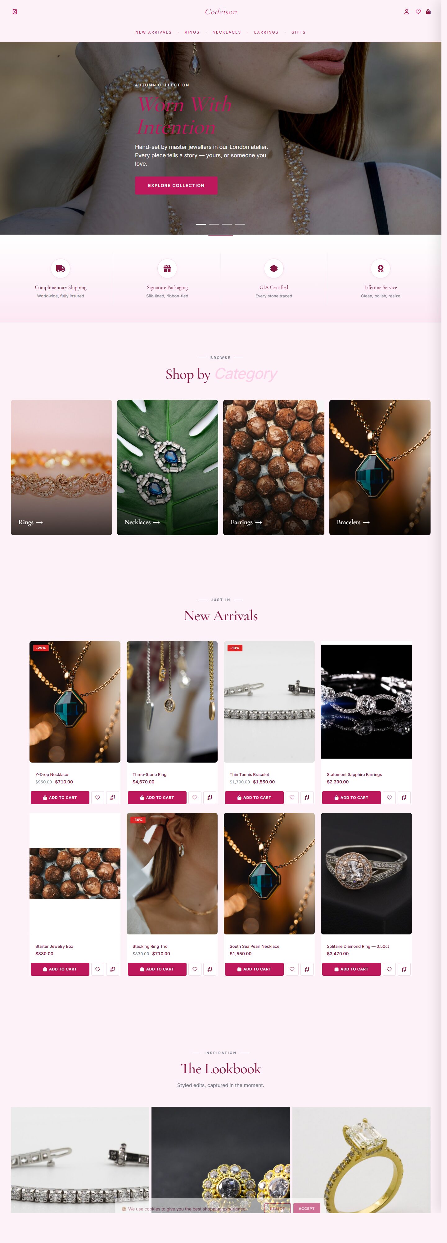 Jewelry Luxe OpenCart 4 Theme - Soft Layout for Jewelry Stores