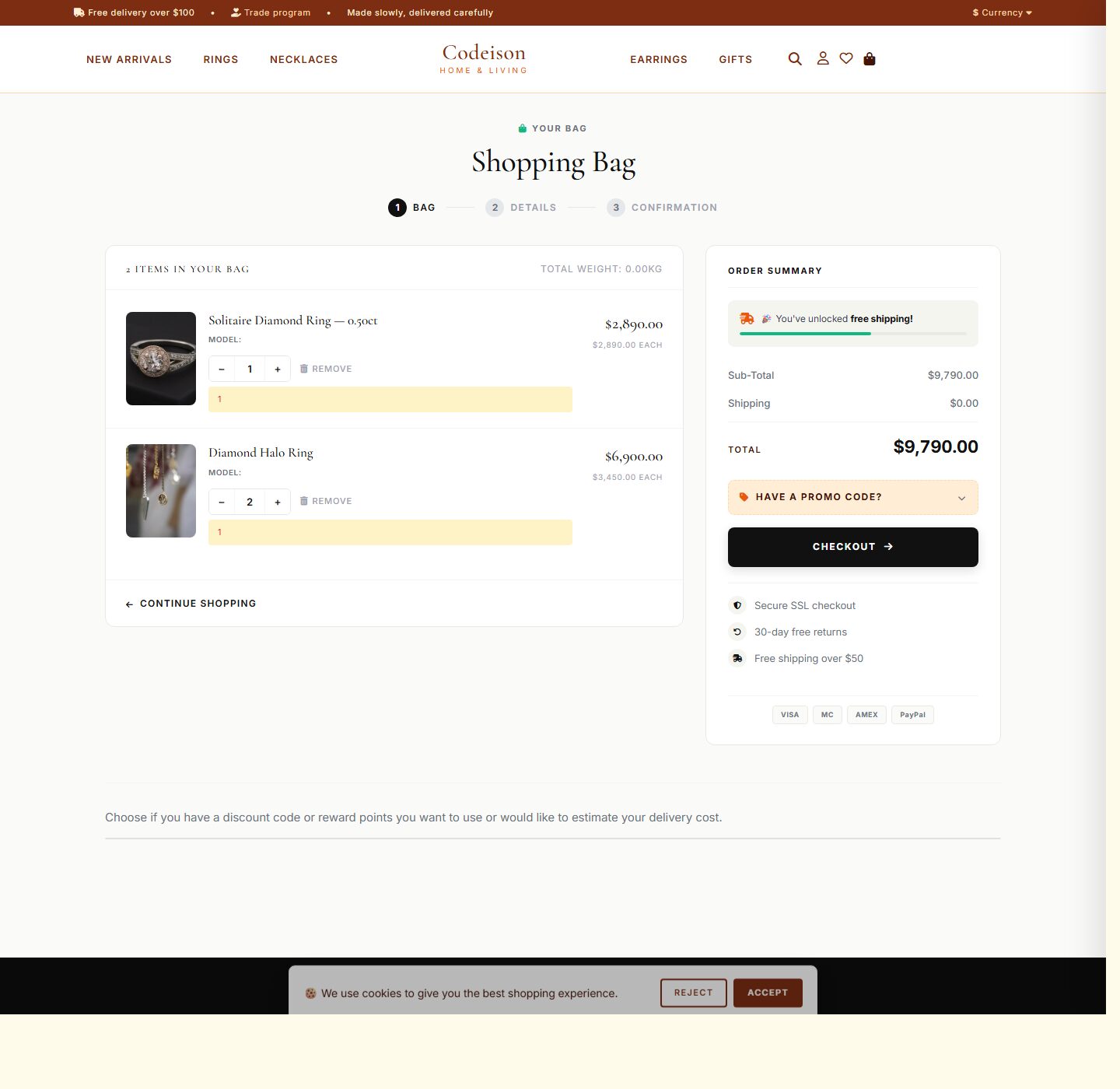 Premium Jewelry Theme for OpenCart 4.1 | Jewelry Luxe Warm screenshot 4