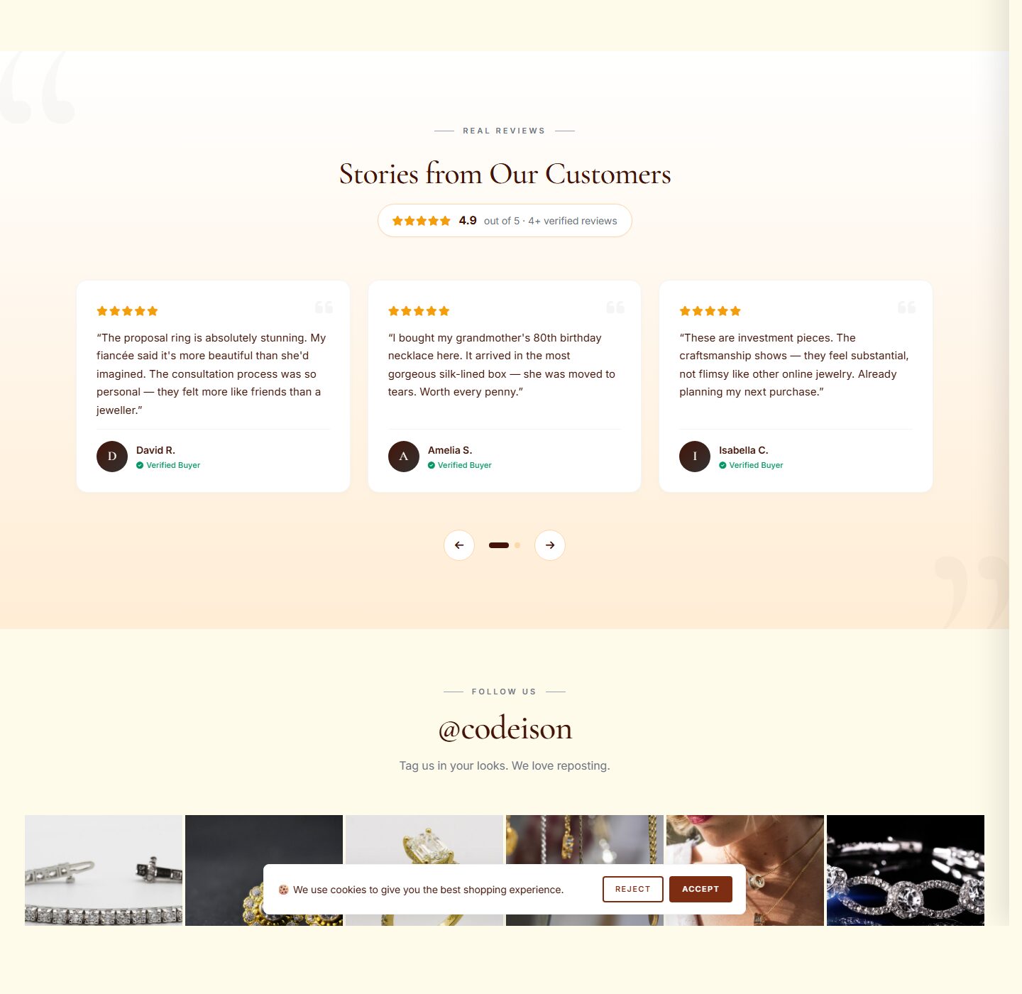 Premium Jewelry Theme for OpenCart 4.1 | Jewelry Luxe Warm screenshot 5