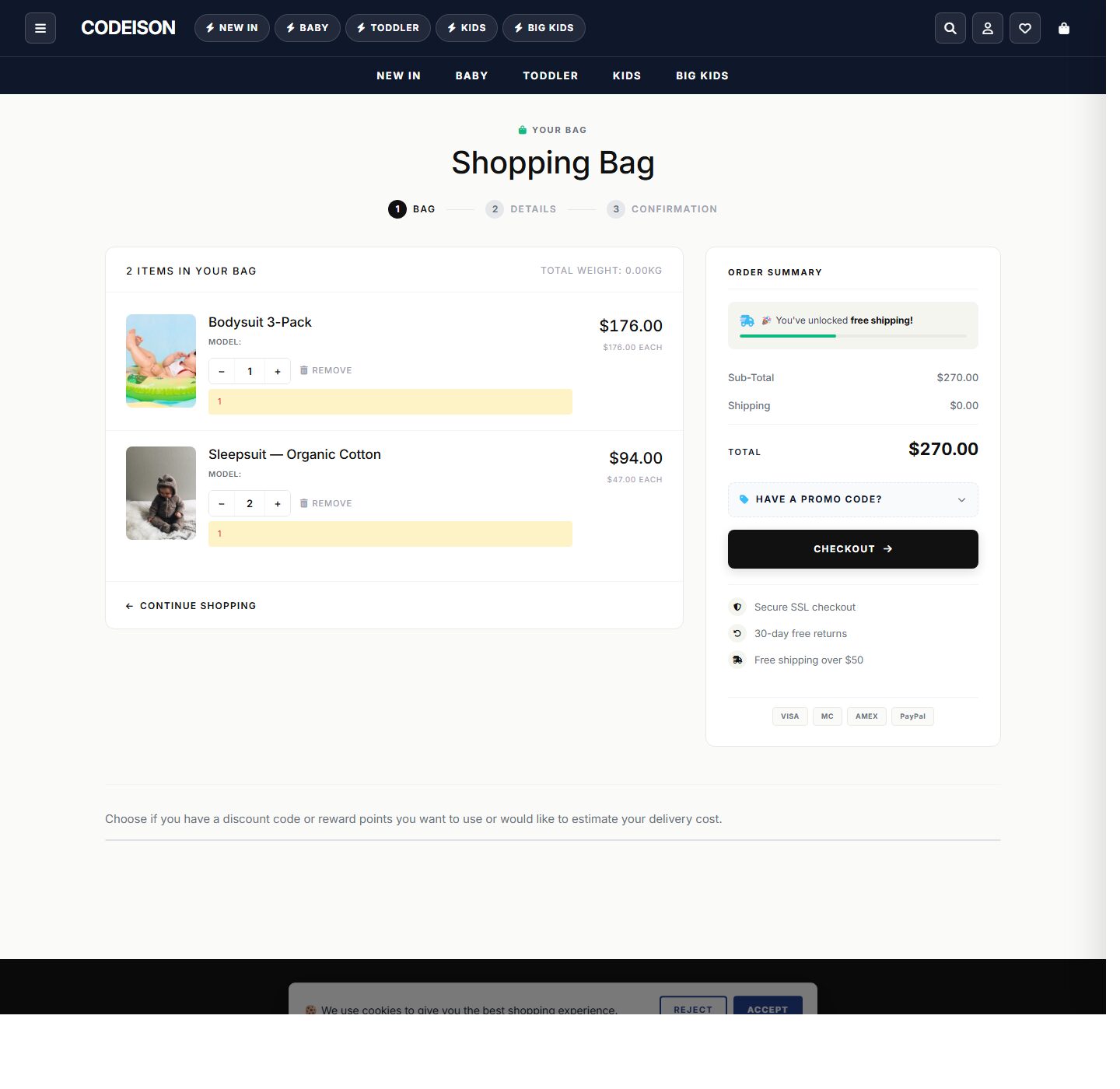 Mobile-First Kidswear OpenCart Theme - Kidswear Bright/Bold screenshot 4