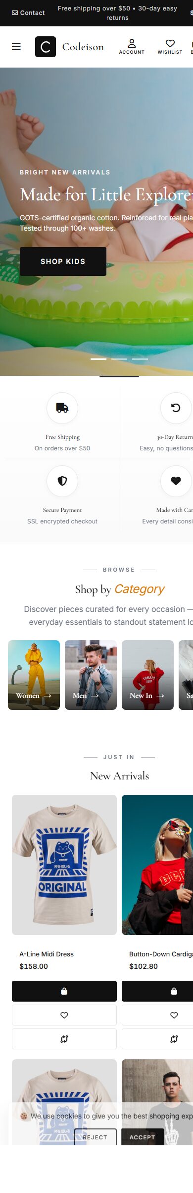 Kidswear Storefront Theme - Kidswear Bright/Classic for OpenCart 4 screenshot 6