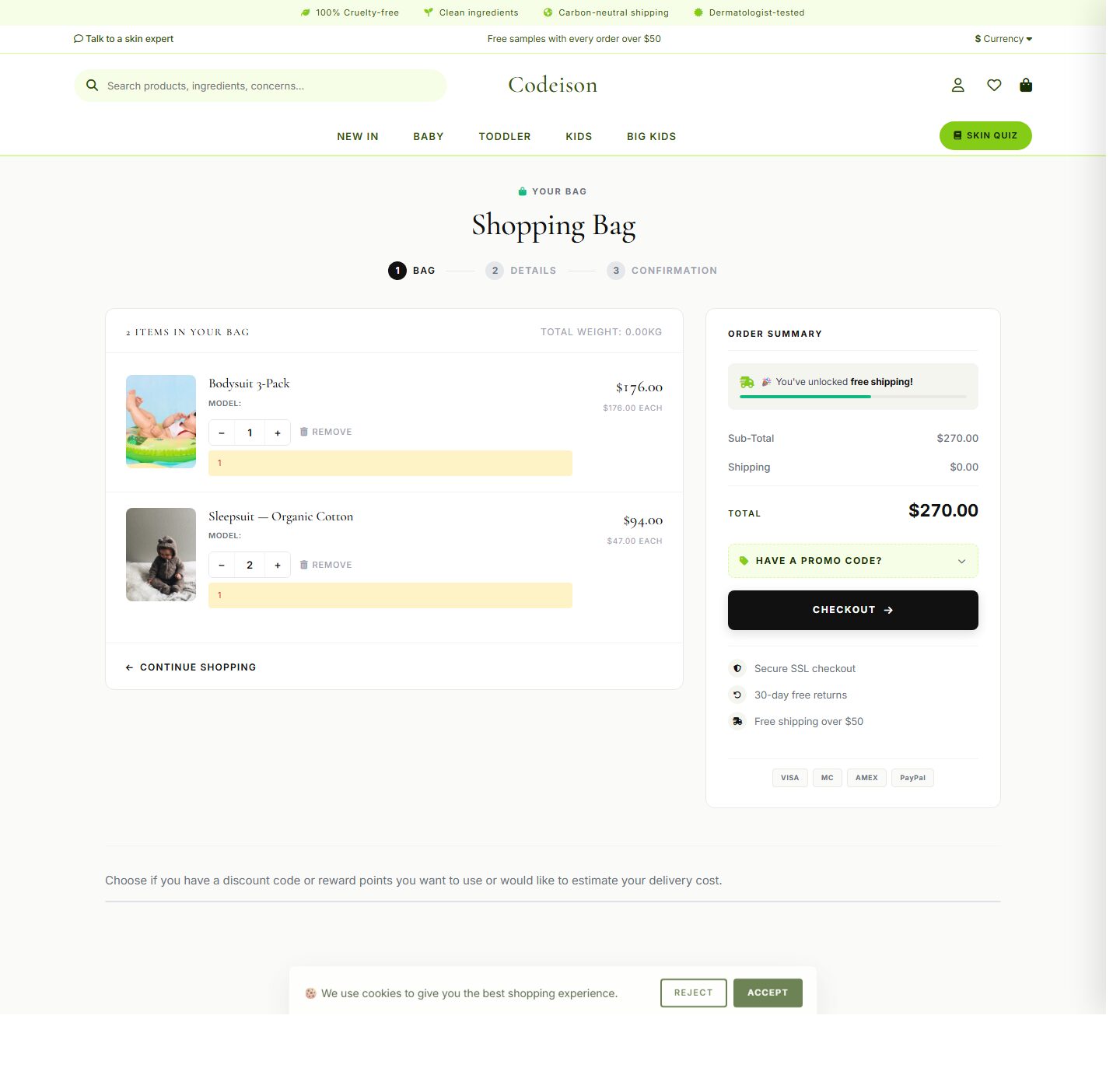 OpenCart 4 Theme for Kidswear: Kidswear Bright Pack, Clean Header screenshot 4