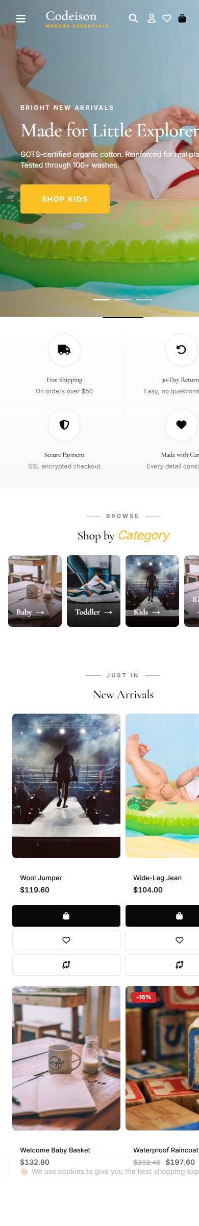 Modern-First OpenCart Theme for Kidswear Brands - Kidswear Bright screenshot 6