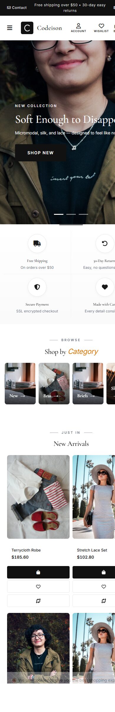 Lingerie Storefront Theme - Lingerie Soft/Classic for OpenCart 4 screenshot 6