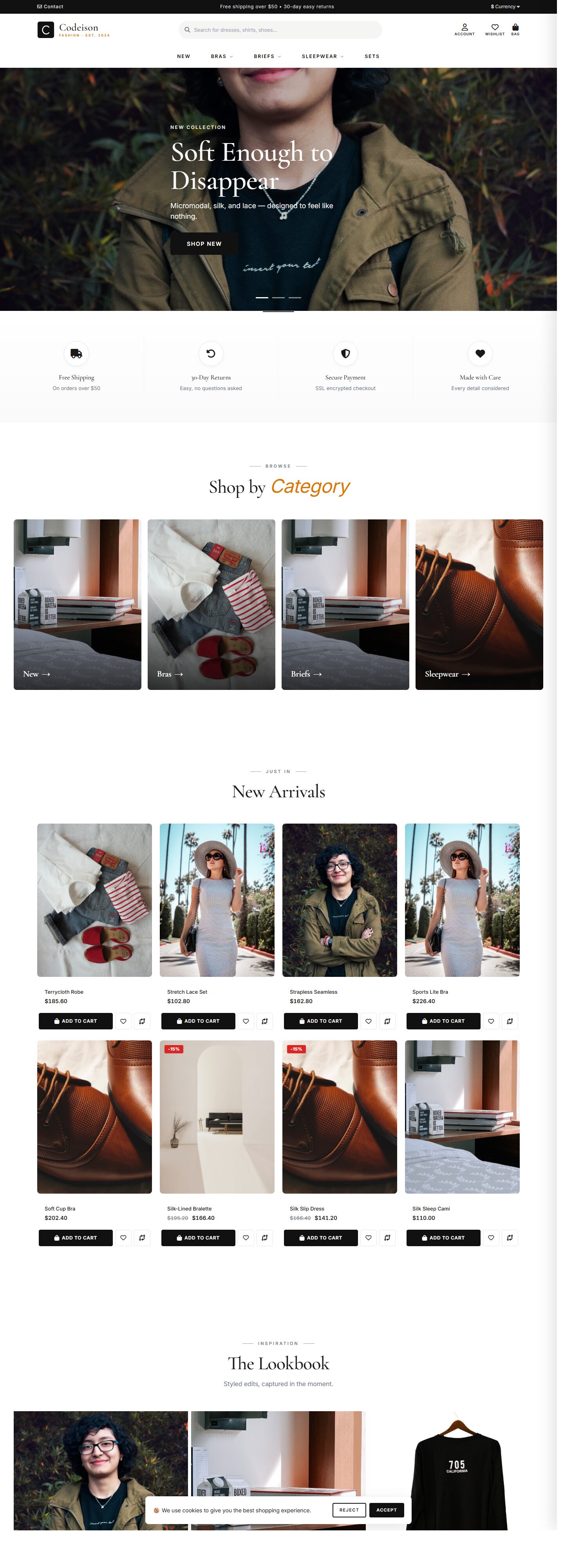 Lingerie Storefront Theme - Lingerie Soft/Classic for OpenCart 4